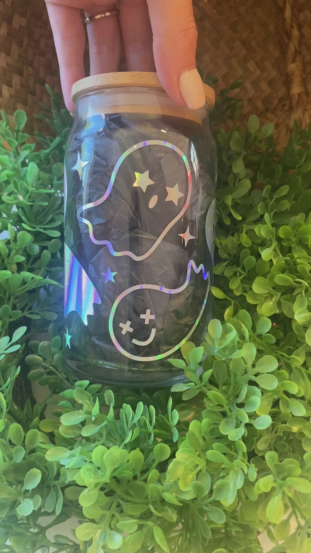 Holographic Ghost Glass Cup – Kay and Co Creations